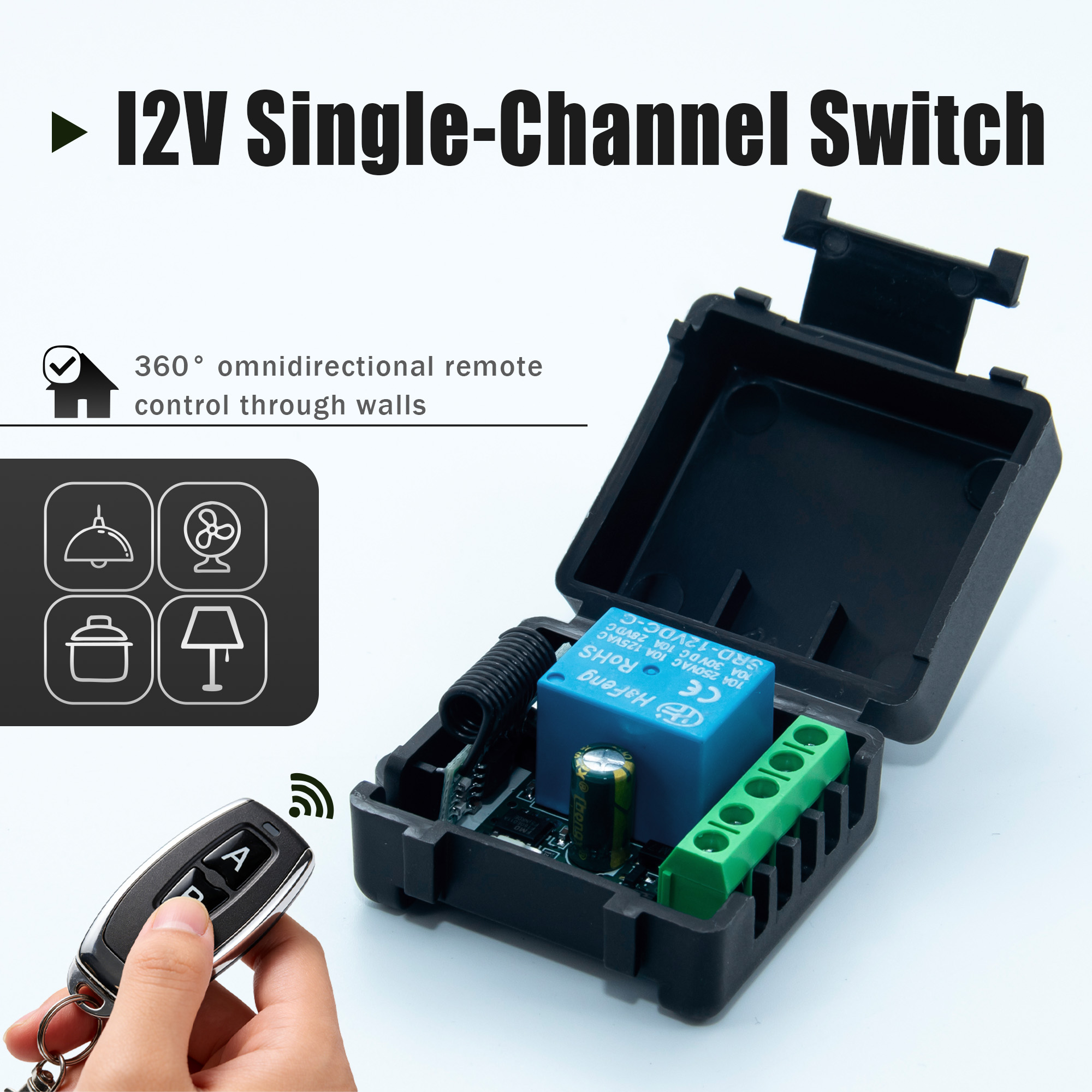 Rf 433Mhz Module - DC 12V 433MHz Kablosuz Uzaktan Kumanda