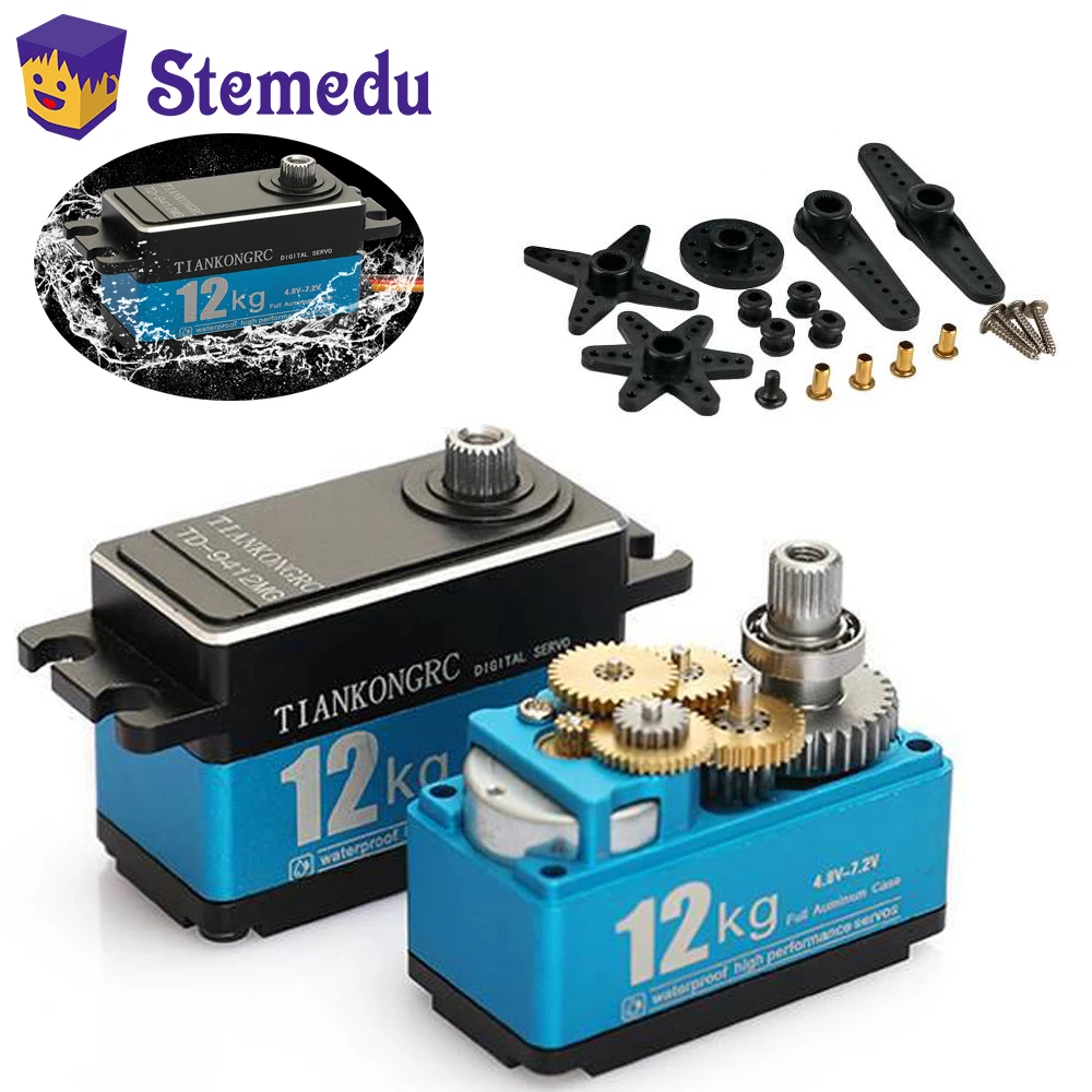 Servo Motor Sg90 - 12KG TD-9412MG yüksek tork tam Metal