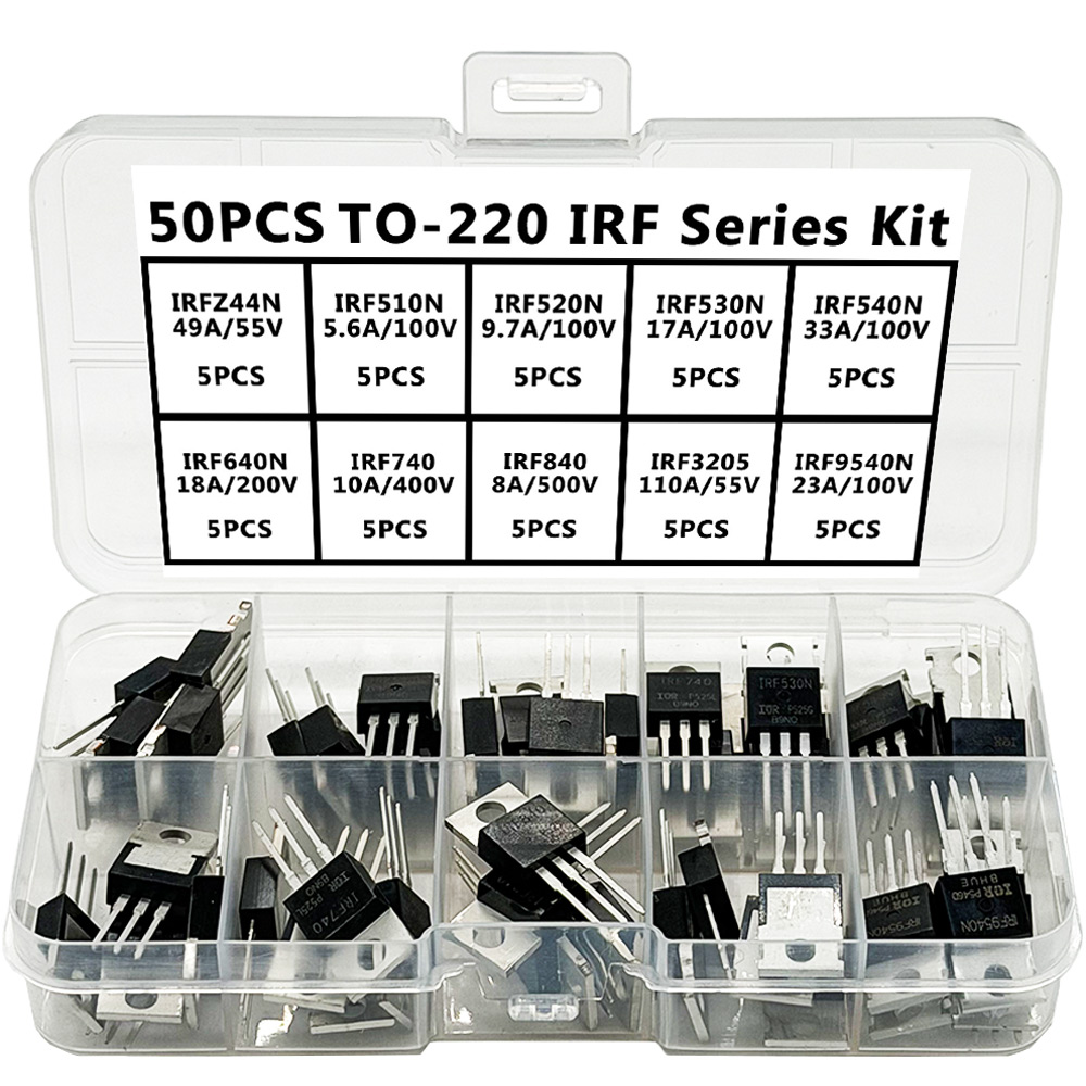 Mosfet Transistor Set - 50 adet TO-220 IRF Serisi Kit