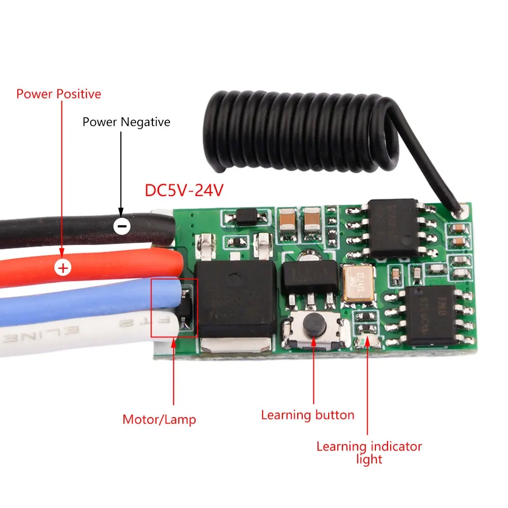 Rf 433Mhz Module - DC 3.7V-24V 433MHz Mini Kablosuz RF