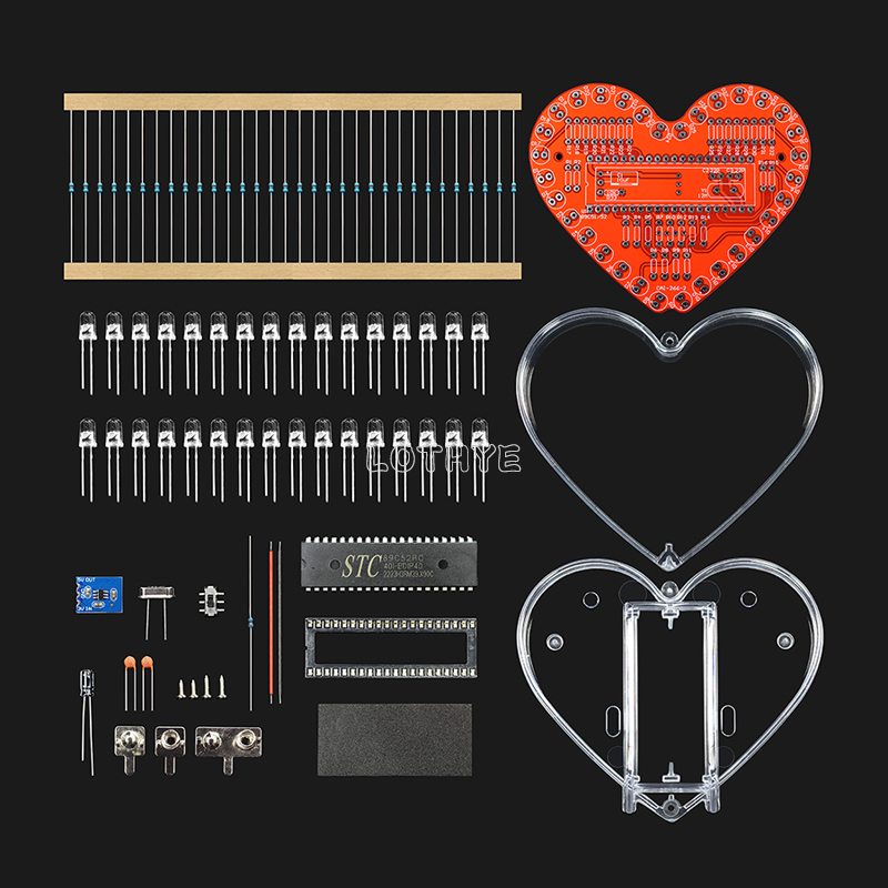 Diy Electronics Tool Kit - RGB Renkli Akan Su Işığı Kalp