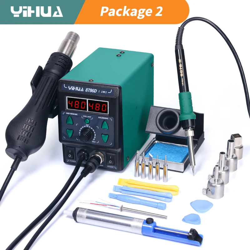 Diy Electronics Tools - YIHUA 8786D havya Sıcak Hava Lehimleme