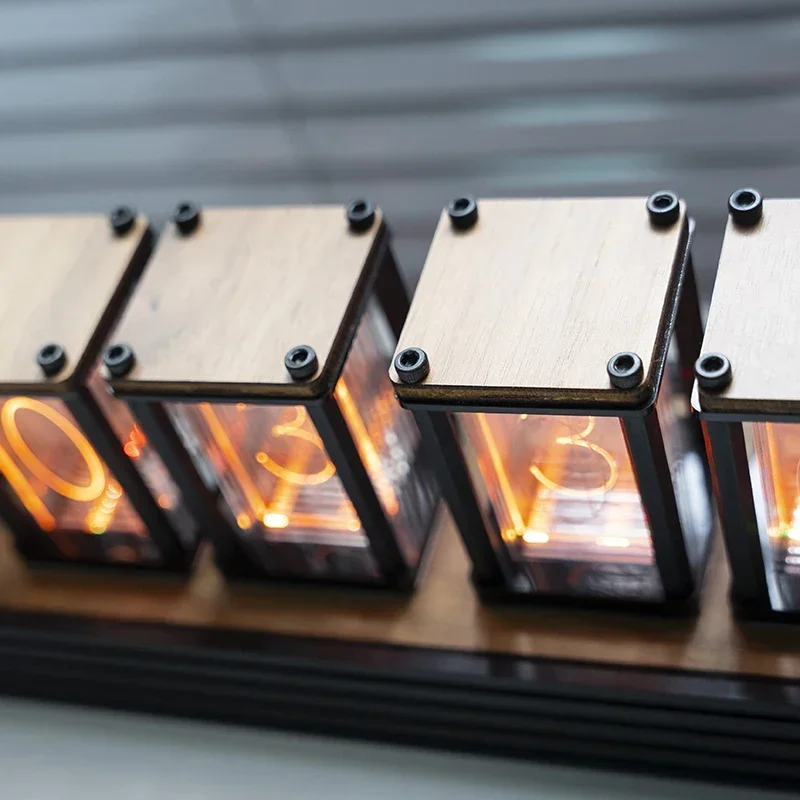 Diy Electronics Table - Lüks Nixie Glow Tüp Saat Ahşap