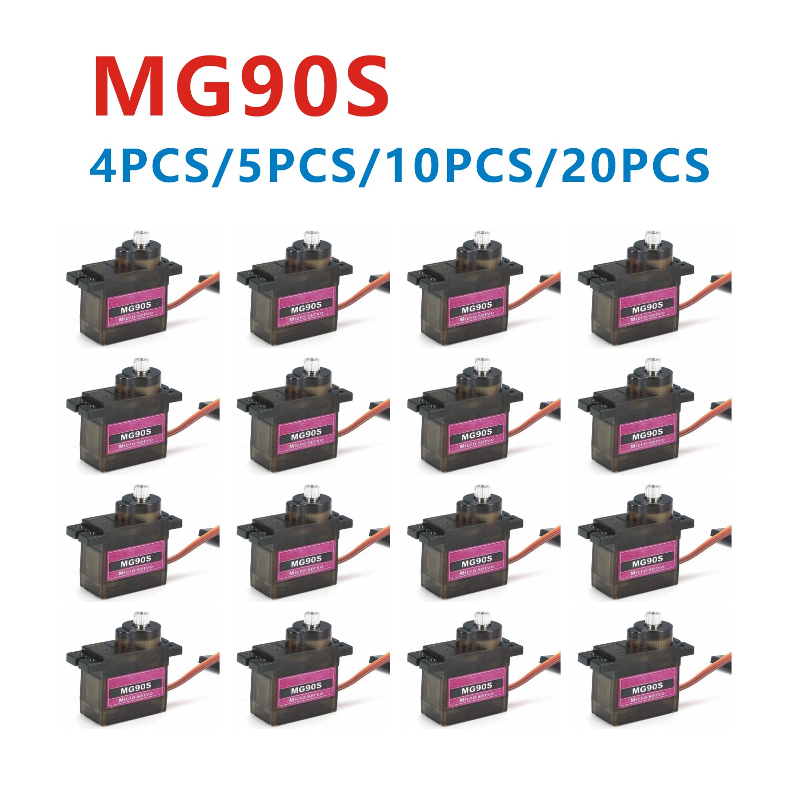 Servo Motor Sg90 - 4/5/10/20 adet MG90S Metal dişli RC