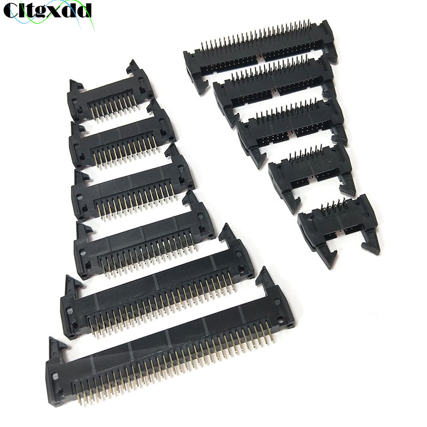 Male Female Header Pin - 10 adet DC2 10/14/16/20/26/34/40/50/64 Pin 2.54mm