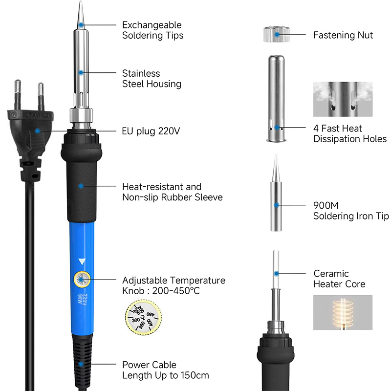 Ayarlanabilir Sıcaklık 220V 60 - Diy Electronics Tool Kit incelemesi ve fiyatı