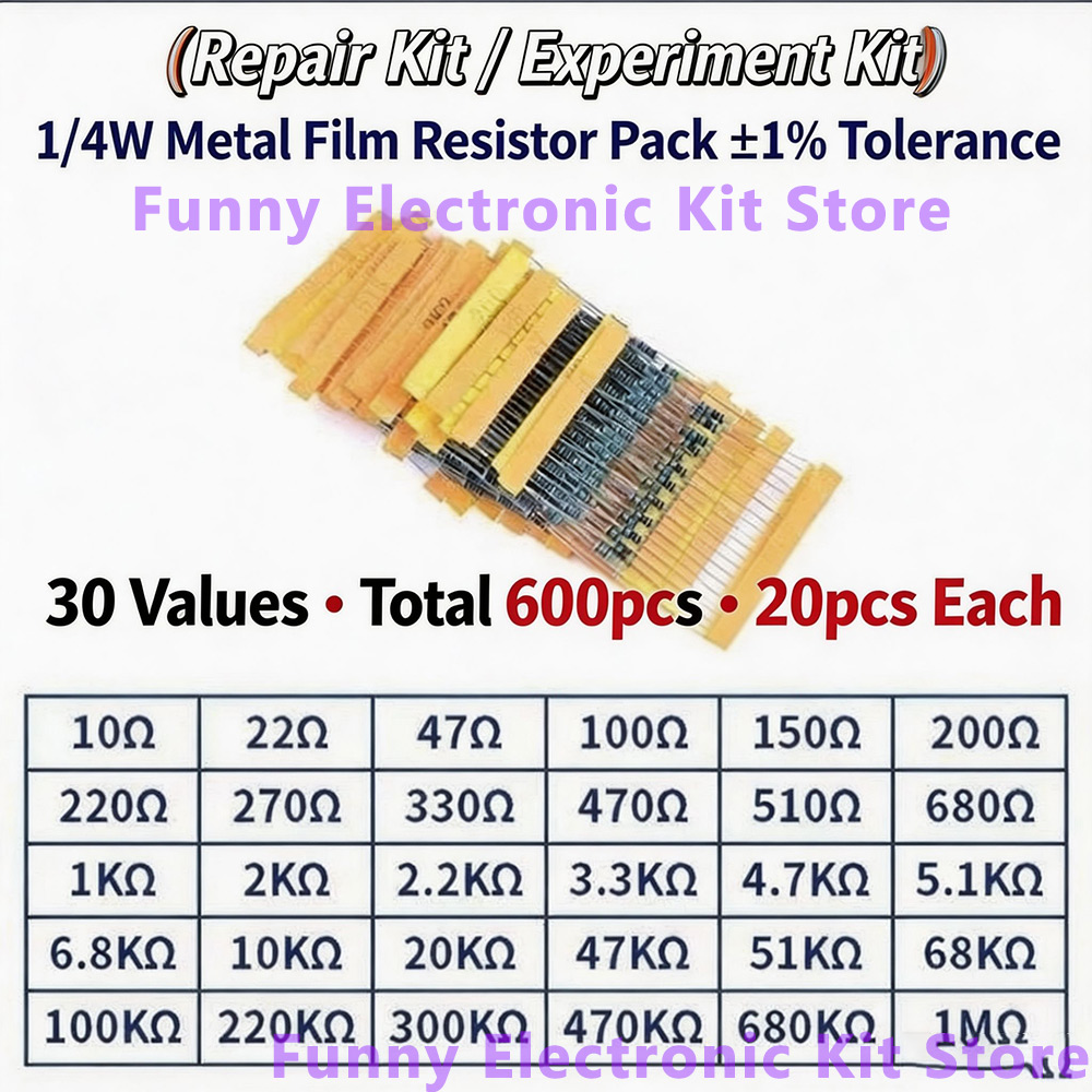 600 Adet Çeşitli Metal Film Di - Resistor Kit 1 4W incelemesi ve fiyatı