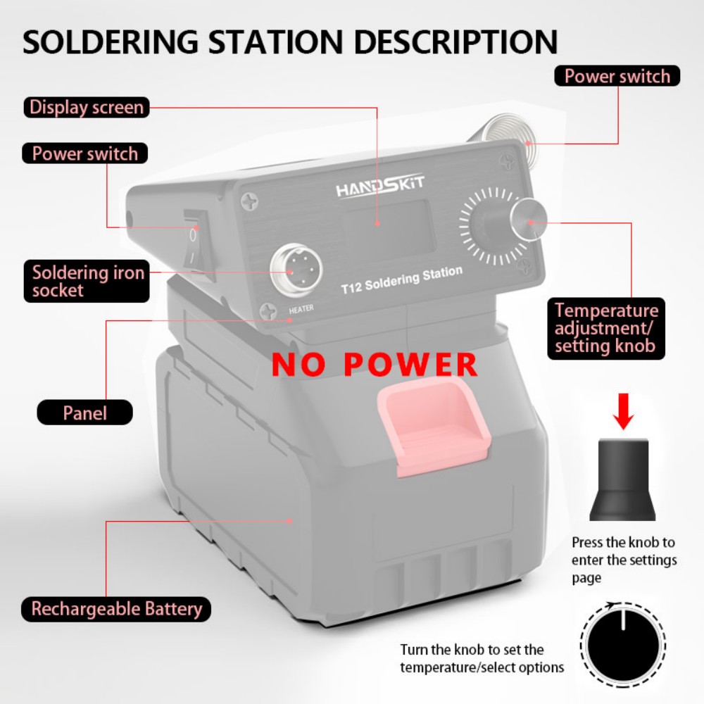 T12 Kablosuz Taşınabilir Lehim - Diy Soldering Station No Electronics incelemesi ve fiyatı