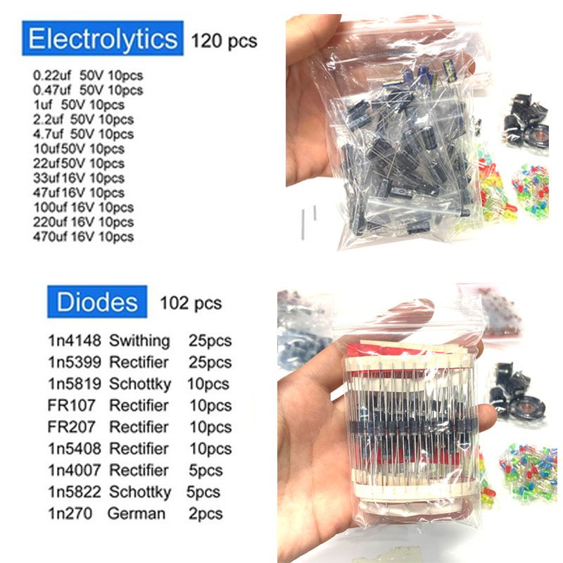1900 adet Elektrolitik Kondans - Resistor Kit 1 4W incelemesi ve fiyatı