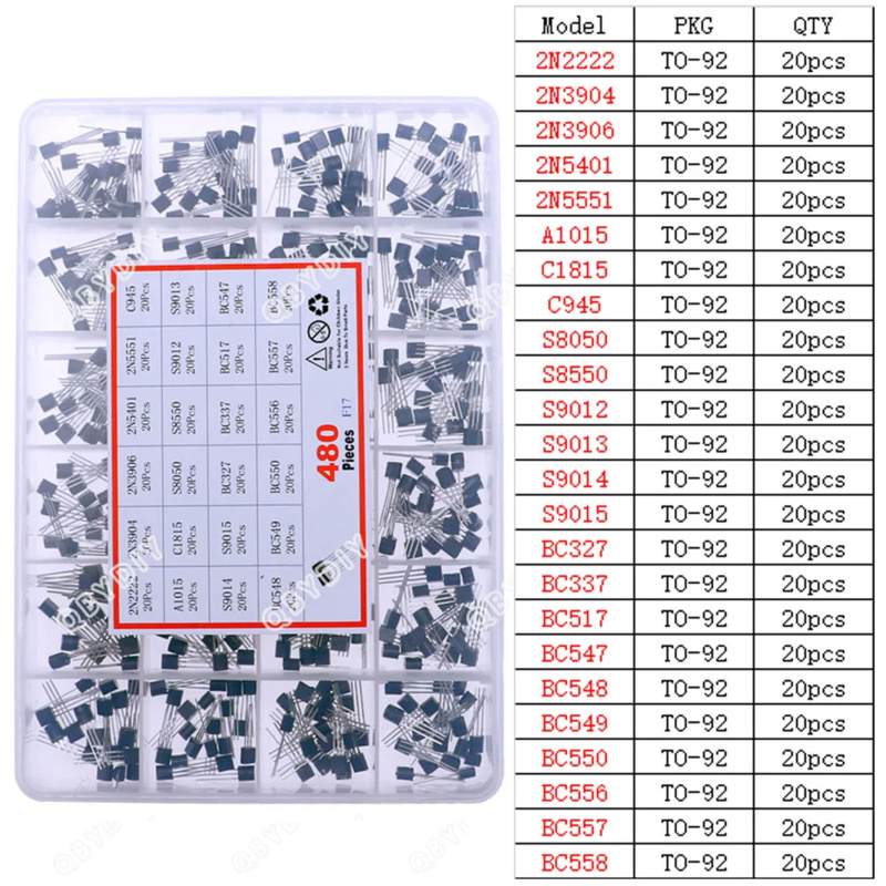 480 Adet 24 Tip NPN PNP Transi - Mosfet Transistor Set incelemesi ve fiyatı