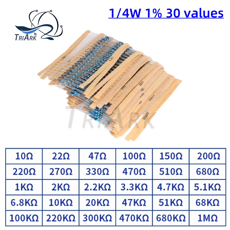 300/600/set 30 Çeşit 1/4W 1% D - Resistor Kit 1 4W incelemesi ve fiyatı