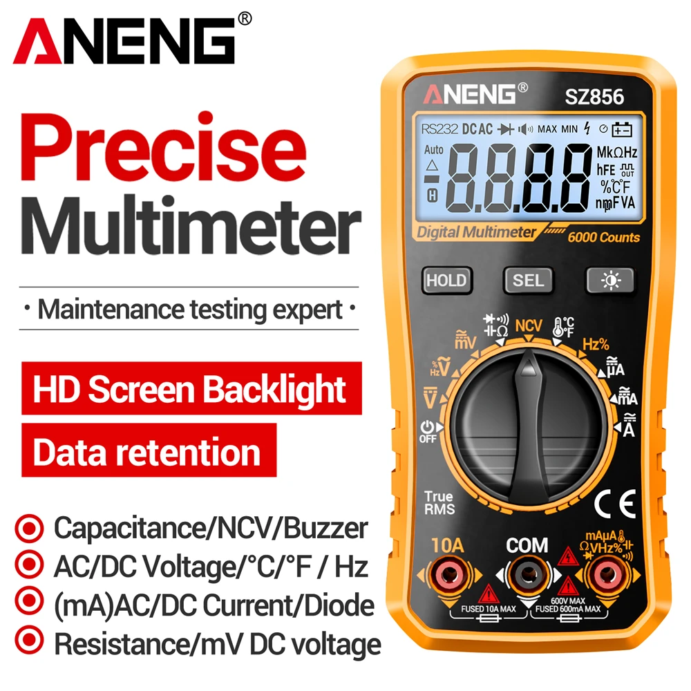 ANENG SZ856 akıllı multimetre  - Diy Electronics Table incelemesi ve fiyatı