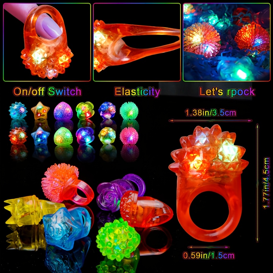 10 adet LED ışıklı jöle yüzükl - Diy Halloween Electronics incelemesi ve fiyatı