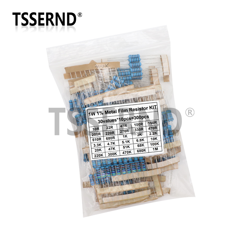 300 adet 1/4W 1/2W 1W 1% Metal - Resistor Kit 1 4W incelemesi ve fiyatı