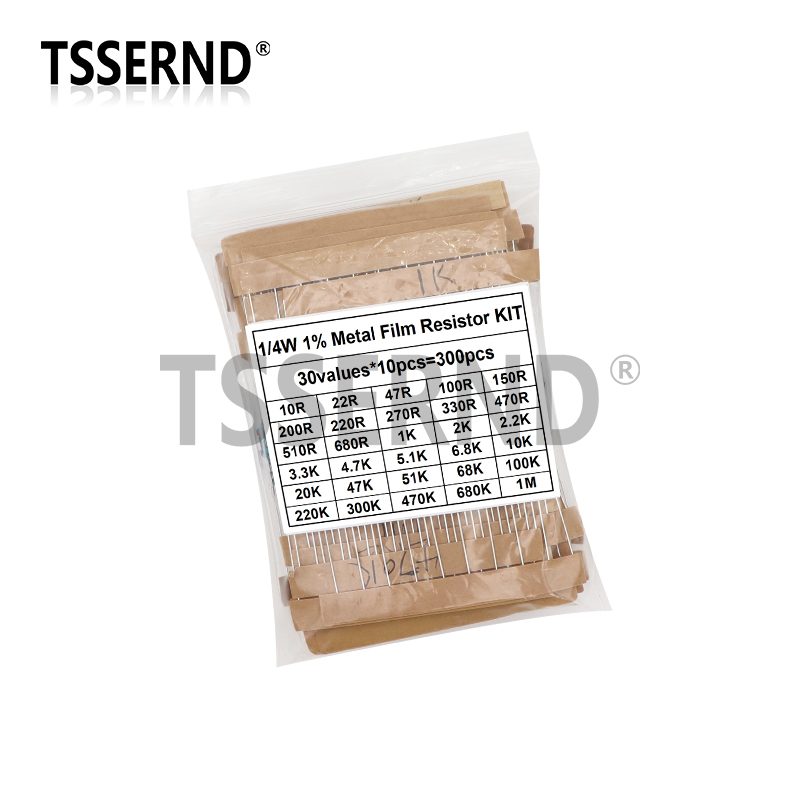 300 adet 1/4W 1/2W 1W 1% Metal - Resistor Kit 1 4W incelemesi ve fiyatı