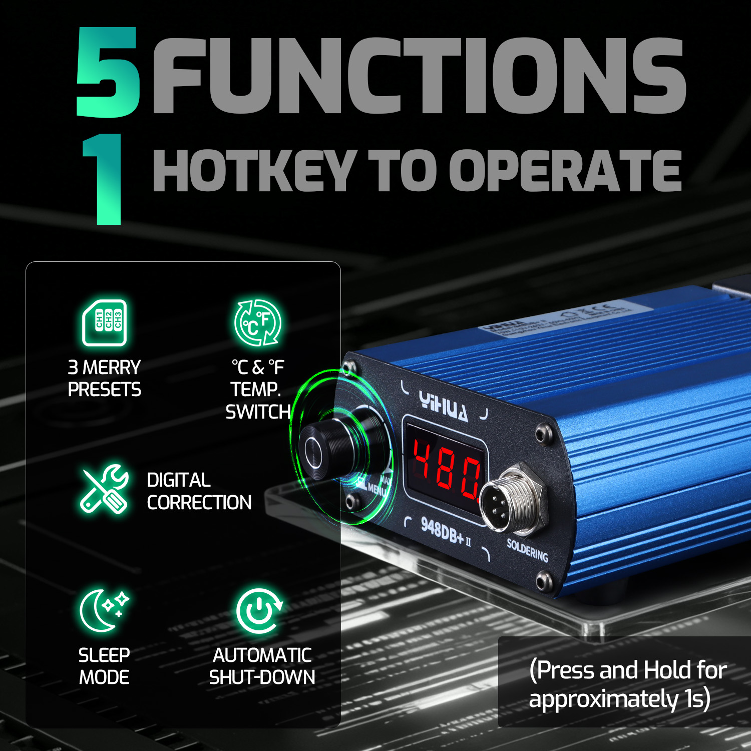 YIHUA 948DB+-II 75W Hızlı Isıt - Diy Soldering Station No Electronics incelemesi ve fiyatı