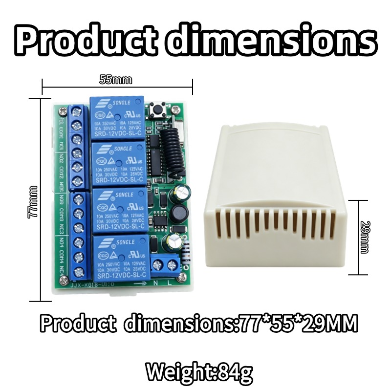 433 MHz AC 110V 220V 4 Kanallı - Rf 433Mhz Module incelemesi ve fiyatı