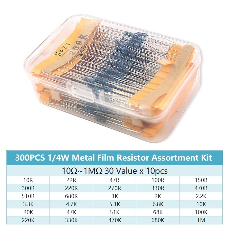 300/600 adet 1/4W metal film d - Resistor Kit 1 4W incelemesi ve fiyatı