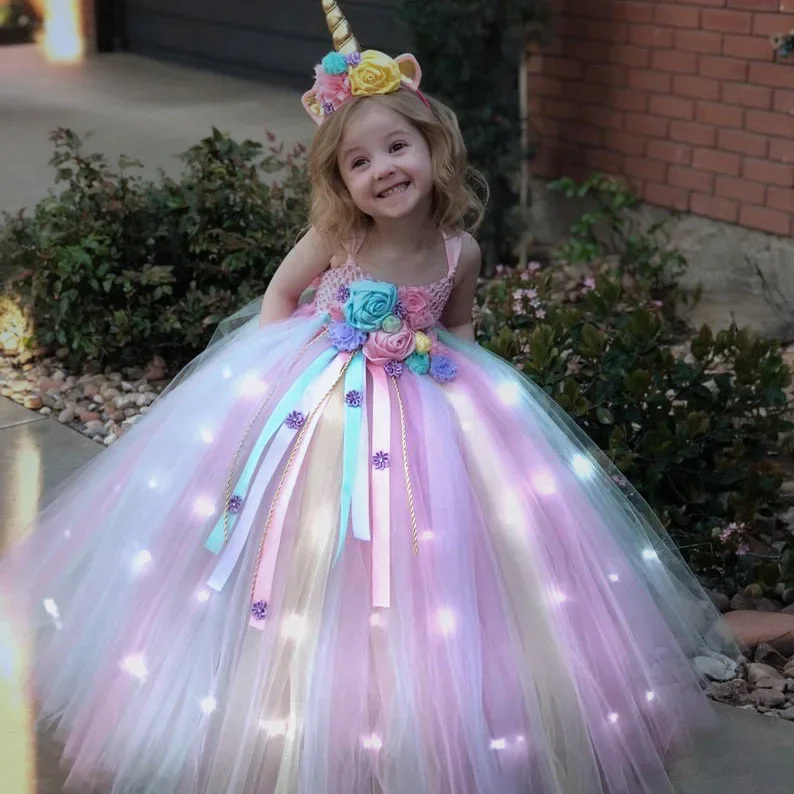 Kızlar Uzun LED Unicorn Tutu E - Diy Halloween Electronics incelemesi ve fiyatı