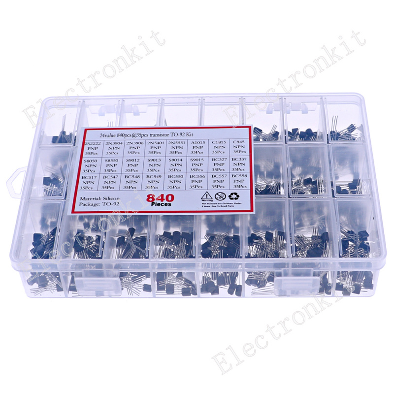 840 adet 24 Değerler TO-92 PNP - Mosfet Transistor Set incelemesi ve fiyatı