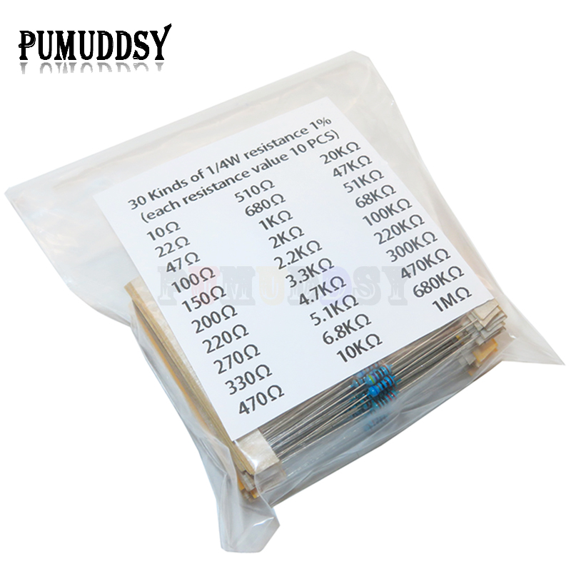 600 adet/takım 30 Çeşit 1/4W D - Resistor Kit 1 4W incelemesi ve fiyatı