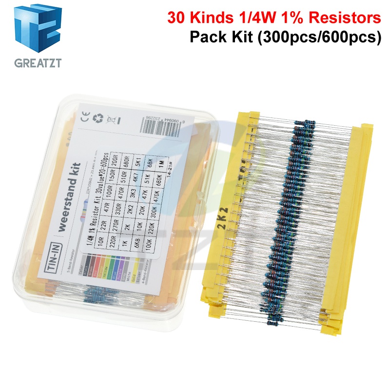 GREATZT 600 adet/takım 30 Çeşi - Resistor Kit 1 4W incelemesi ve fiyatı